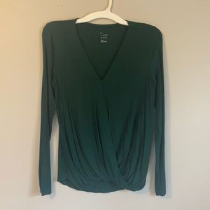 Long sleeved green shirt